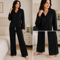 Dream Cozy Pajama Set| Black night suit