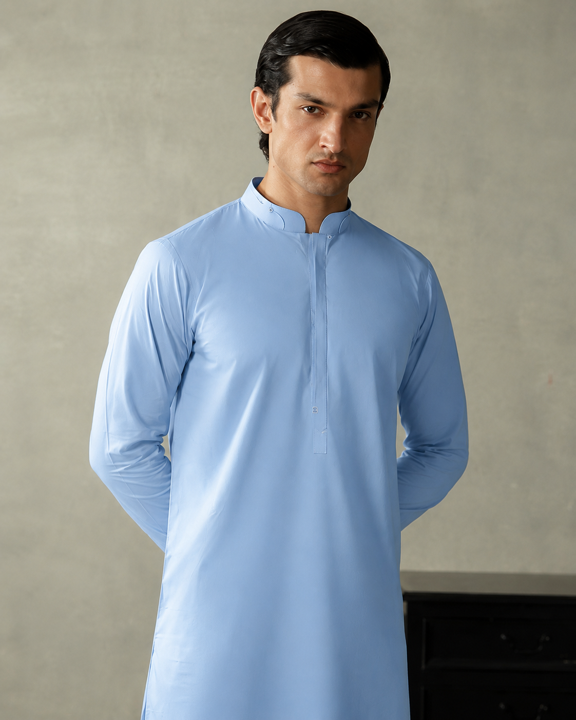 Premium Baby Blue Unstitched Suit |Wash & Wear