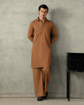 Premium Tobacco Unstitched Suit |Wash & Wear