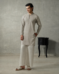 Premium Silver Grey Unstitched Suit |Wash & Wear